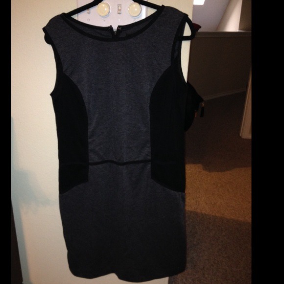 Massimo Classic Charcoal and Black Dress
