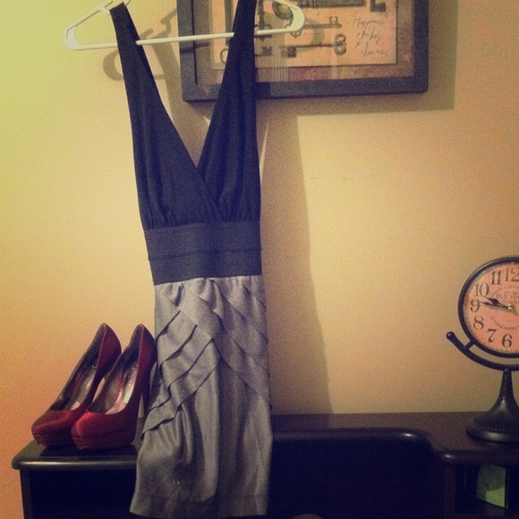 Bundled Grey and black dress