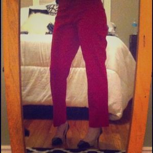 Red dress pants