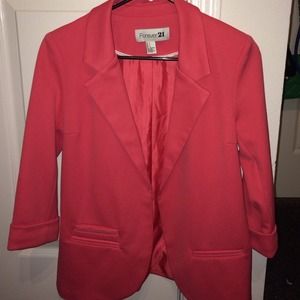 Oversized Coral Blazer