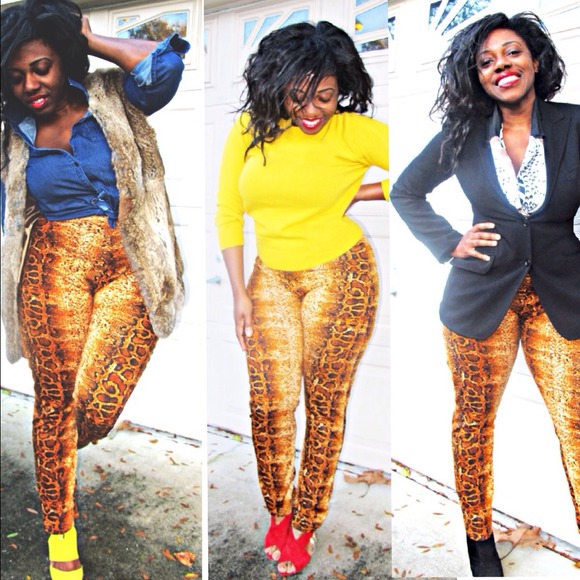 Indie Designer Pants - Ssssnake print skin über cozy pants!