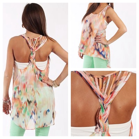 Braided Back Hi-Low Top