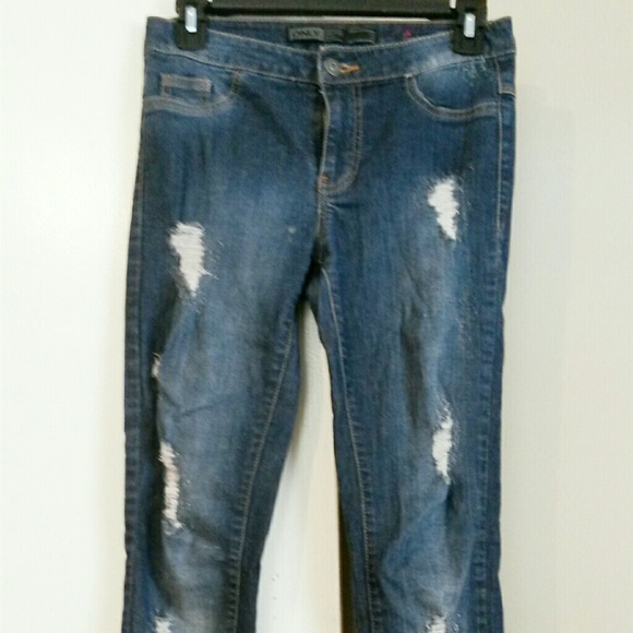 Distressed jeans