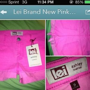 NWT PINK LEI SHORTS