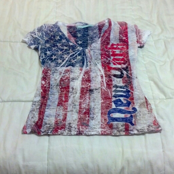 Red white and blue tee