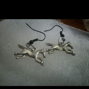 Sterling Silver Horse Earrings