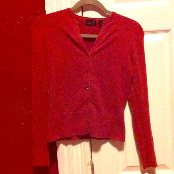 Red cotton cardigan