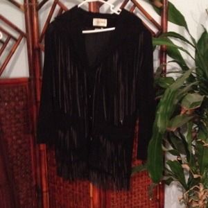 All leather suede fringed jacket. Size small.