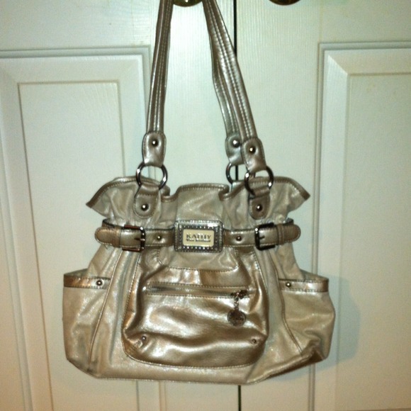 A nice tanish little specks of gold handbag