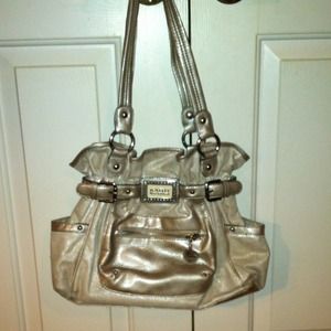 A nice tanish little specks of gold handbag