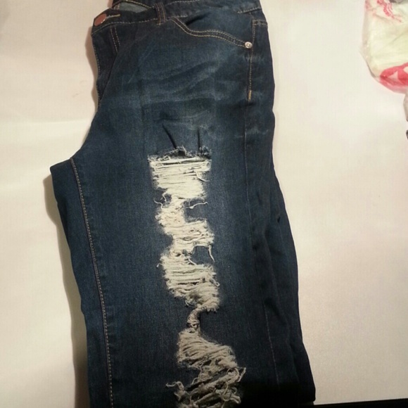 Distressed denim