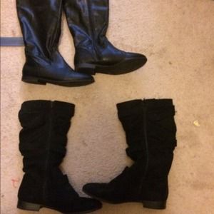 Two sets of boots tops are 8.5 bottoms are 10