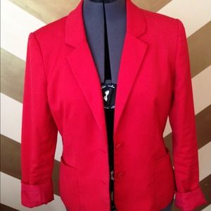 **Red cotton jacket with pink bow lining**