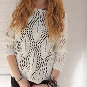 White feather knit sweater BUY 2 GET 1 FREE!!!!