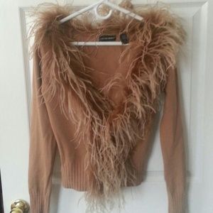 Ostrich feather sweater