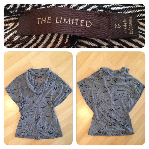 🚫Sold🚫The Limited sheer top sz XS. Navy & white. - Picture 2 of 4