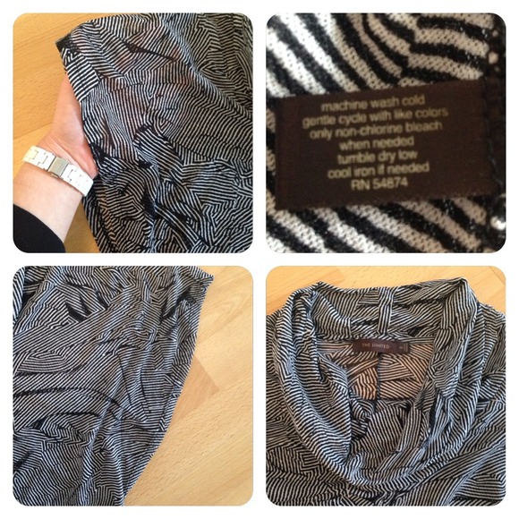 🚫Sold🚫The Limited sheer top sz XS. Navy & white. - Picture 3 of 4