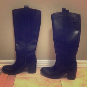 Knee high black boots