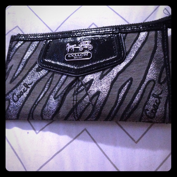 Zebra Coach wallet