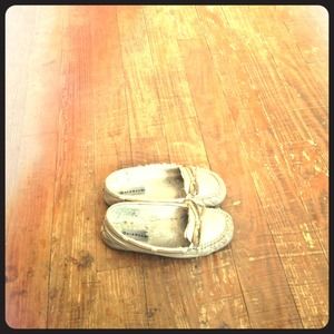 Gold air walk moccasins