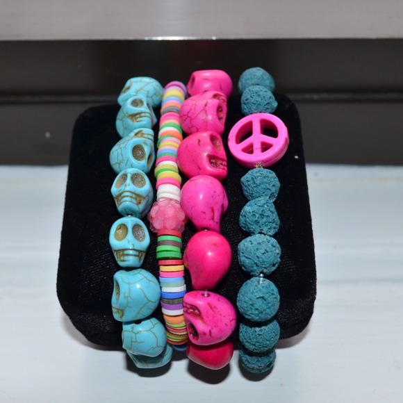 Set of 4 bright colored bracelets! BRAND NEW