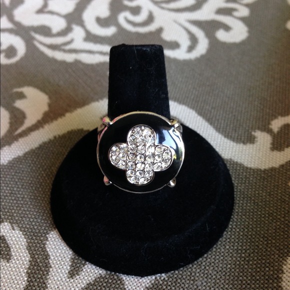 Black and silver ring
