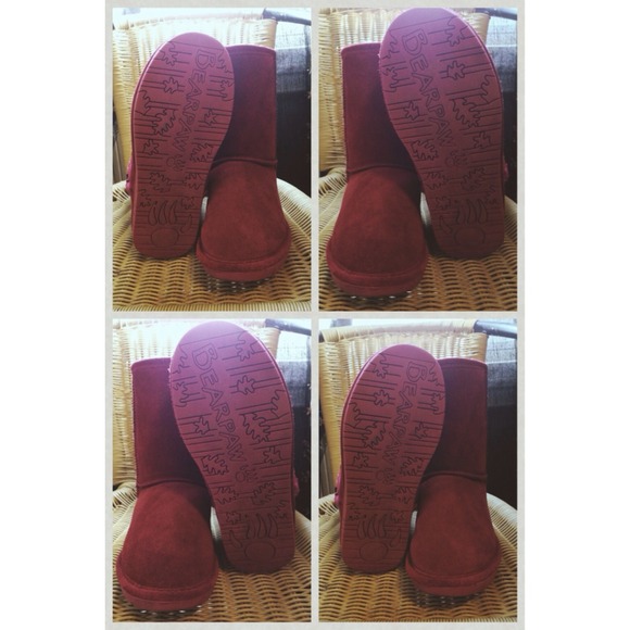 Deep Red Bearpaw Boots