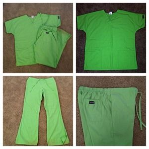 Lime green Cherokee medical scrubs