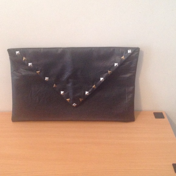 Faux Leather Studded Envelope Clutch - Picture 1 of 1