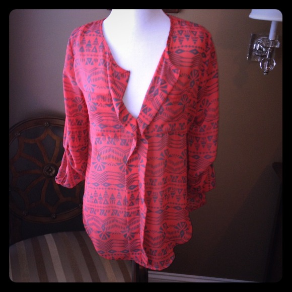 SOLD. Bright abstract top.
