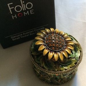 Genuine Austrian Crystals small trinket box.