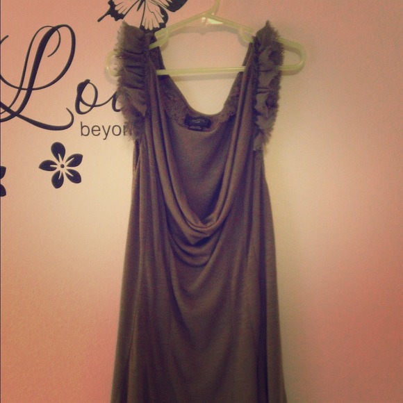 Anthropologie Deletta Olive-Green Top