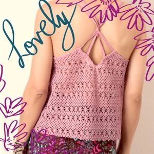 ☀️SALE! Lavender  + crochet twist back top