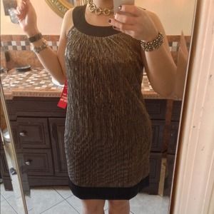 Black and gold dress