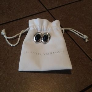 🎉SALE 3/4🎉 D.Y. Sterling and Onyx Stud Earrings!