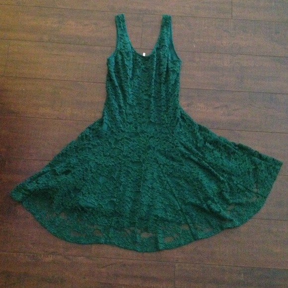 Green Floral Lace Dress