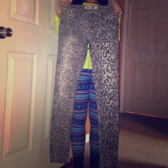 Leapord print jeans
