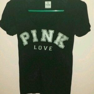 VS PINK black tee