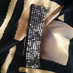 Buffed Gold/Black Stretch Bracelet
