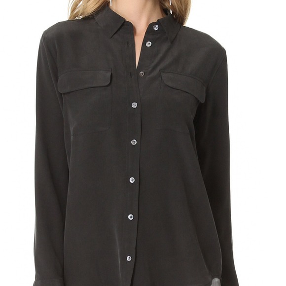 Equipment black slim femme blouse