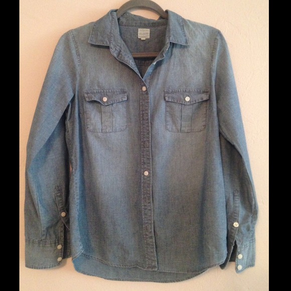 J Crew Two Pocket Chambray Shirt