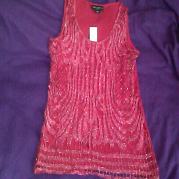 Red Crochet layered tank