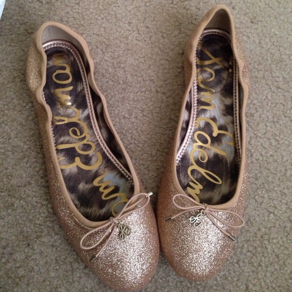Sam Edelman Shoes Rose Gold Glitter Flats Poshmark