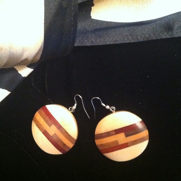 African Wood Earrings