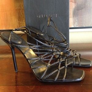 Black strappy gorgeous Gucci heels