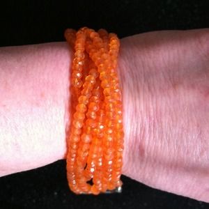 Gorgeous Carnelian and sterling silver bracelet