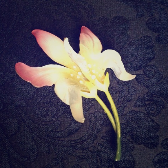 Alexis Bittar long stemmed Iris Brooch
