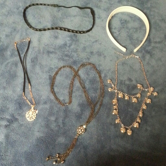 necklace and head band