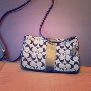 Authentic Coach shoulder strap clutch