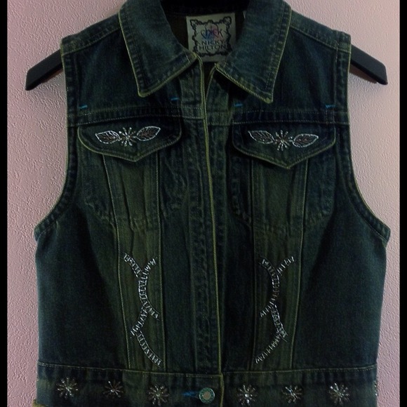 Blue denim vest by Nicky Hilton. REDUCED....